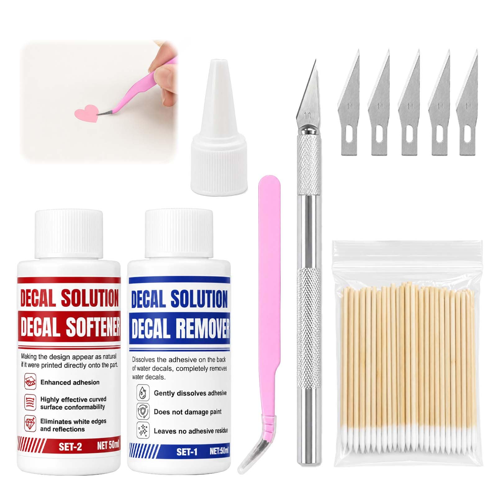 Model Glue for Plastic Kits, Good Adhesion, Suitable for DIY Craft, 2*50ml