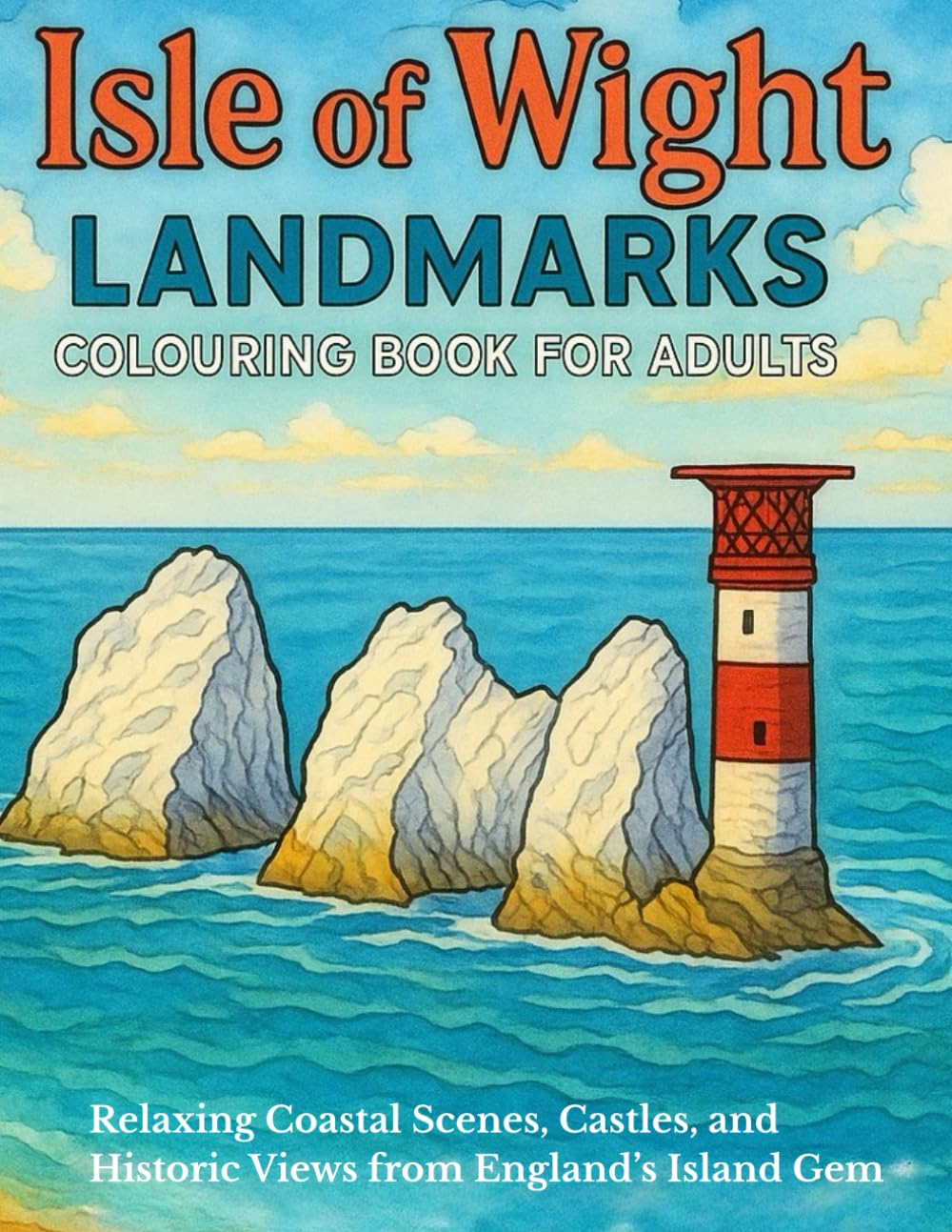 ISLE OF WiGHT COLOURING BOOK FOR ADULTS. Relaxing Coastal Scenes, Castles, and Historic Views from England's Island Gem.