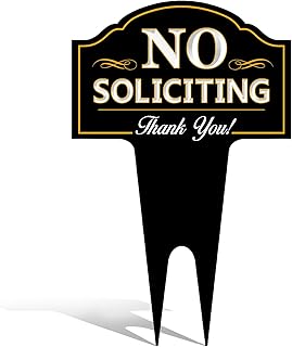 Signs Authority No Soliciting Outdoor Metal Yard Sign for Home, House and Business | Made with Heavy Duty DiBond Aluminum | Stop Solicitation, Deter Door Knockers and Bell Ringers (15"x9.5", Pack 1)