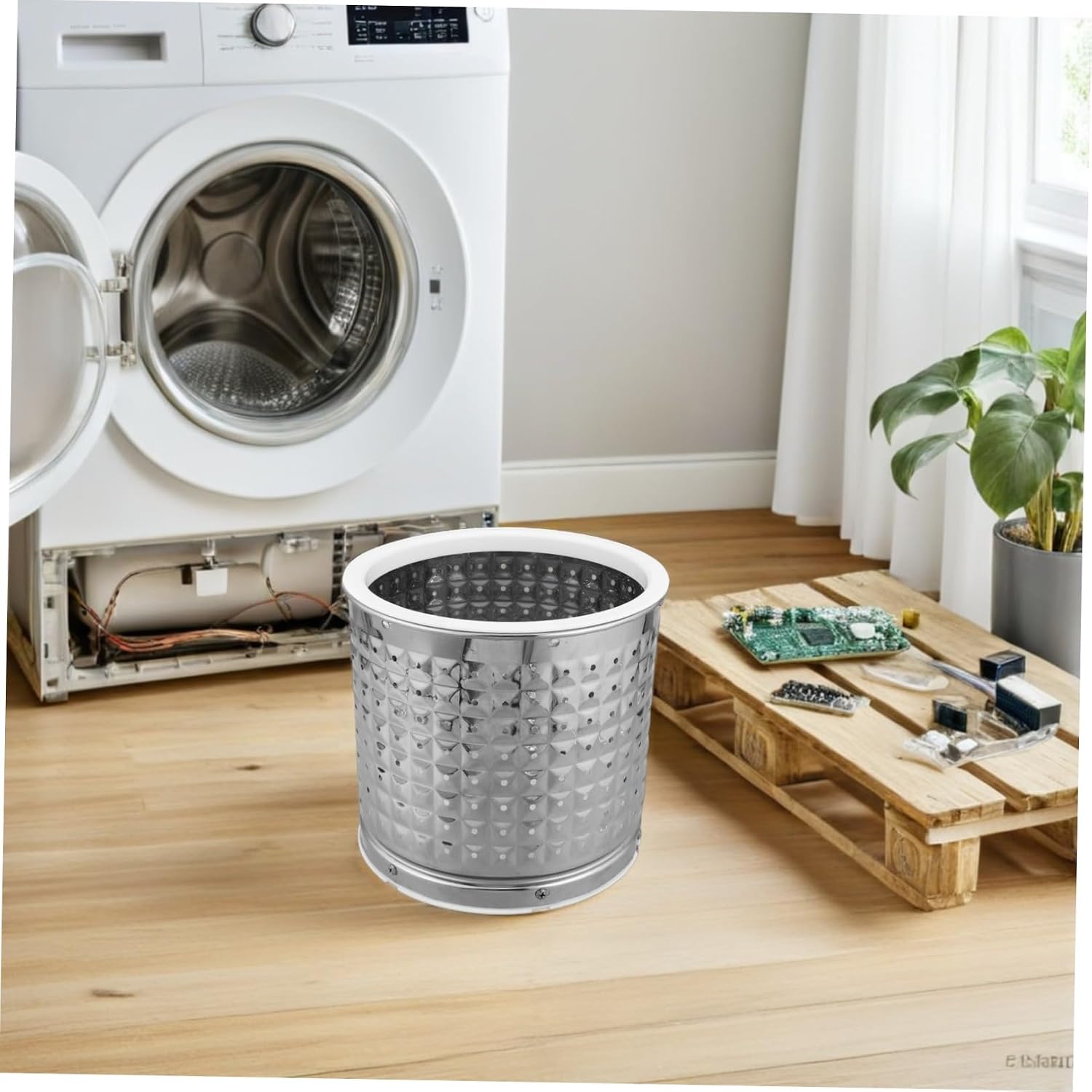 Stainless Steel Mini Portable Washer Spin Basket for Travel Use