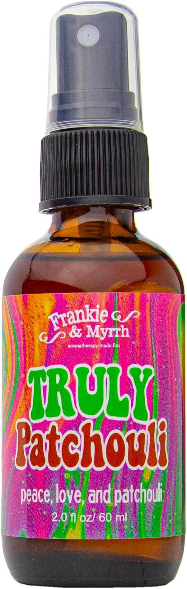 Frankie & Myrrh Truly Patchouli Aromatherapy Spray - Dark Aged Patchouli Oil Room, Linen, and Body Mist. Earthy, Musky Freshwater Scent for Relaxation and Energy.
