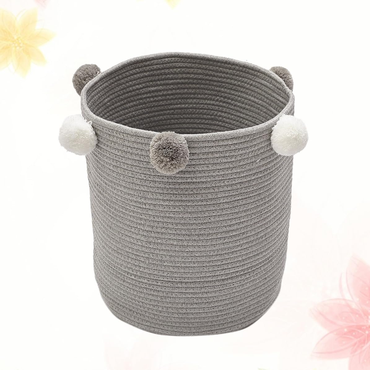Cesta Redonda de Algodón para Ropa, Gran Capacidad, Diseño Elegante