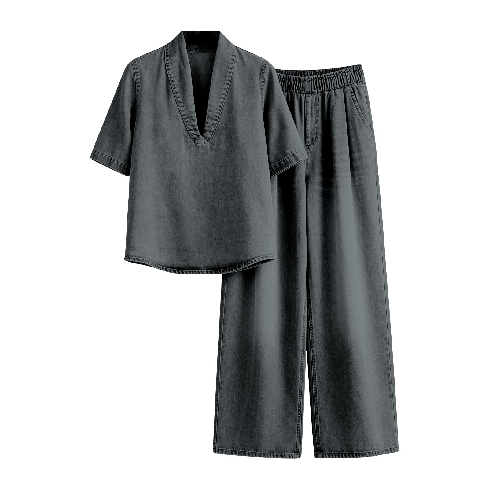 Conjunto Mujer Dos Piezas Elegante Verano Casual Deportivo Chandal Completo Loungewear Holgado Diarios Casa Playa Vacacionesropa Verano mujerSencillo y Atemporal
