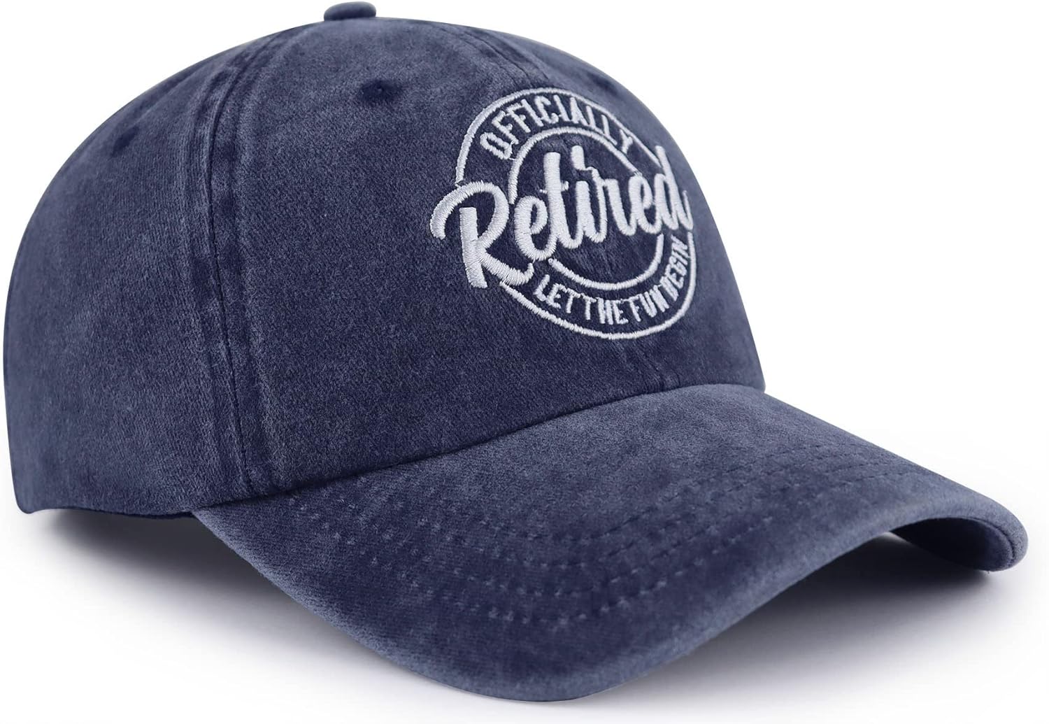 Officially Retired Let The Fun Begin Baseball Cap, Funny Adjustable Cotton Embroidered Hats for Retirees Men Women - Image 3