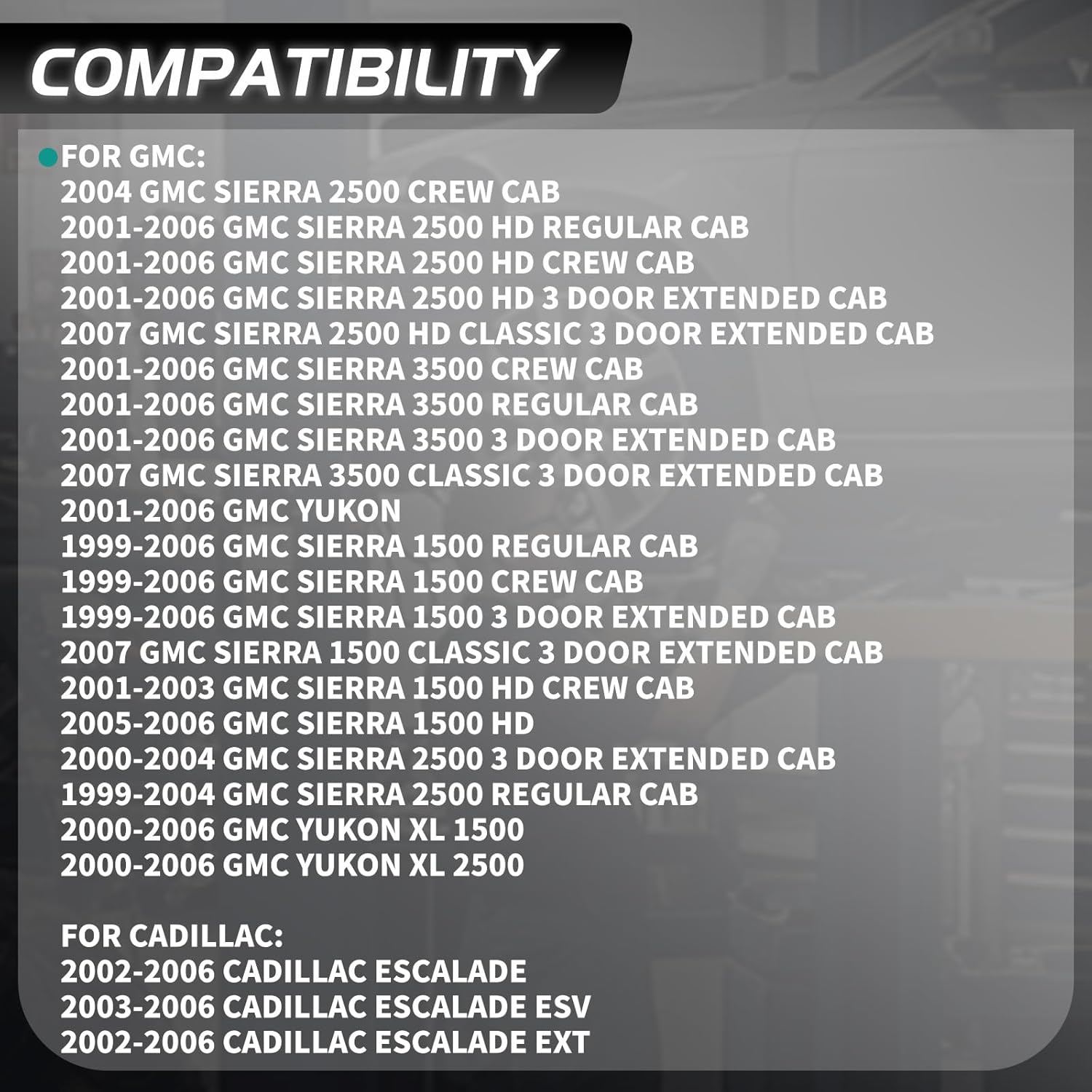 15063155 2pcs Front Door Weather Stripping Seal Compatible with Cadillac Escalade 2002-2006 for Chevy Silverado 1500/2500/3500 1999-2006 for Chevy Avalanche1500/2500 2002-2006 Replace 15244250