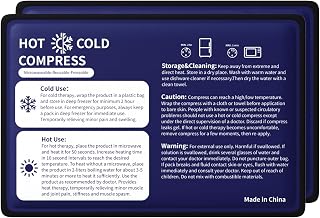 Gel Ice Packs for Injuries 2 Packs, Reusable Ice Packs for Pain Relief with 2 Strap, Cold Compress & Hot Therapy for Knee Shoulder Back, Medium 7.5" x 11.5"