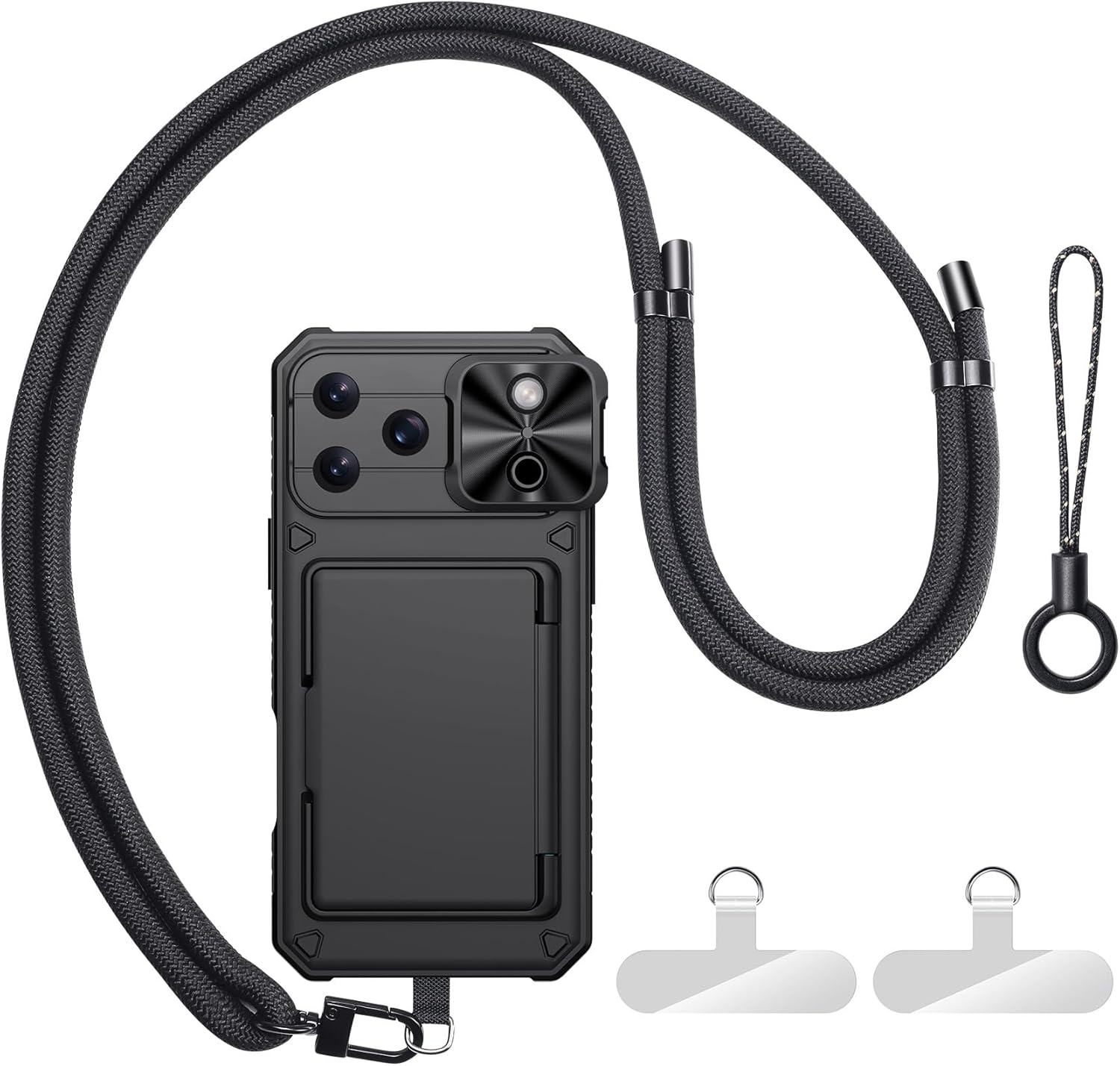 for iPhone 17 Pro Wallet Case with Camera Cover, Card Holder (4-5 Cards), Military Grade Protection, Heavy Duty Women Men Protective Phone Case for iPhone 17 Pro 6.3 2025, Dark Purple