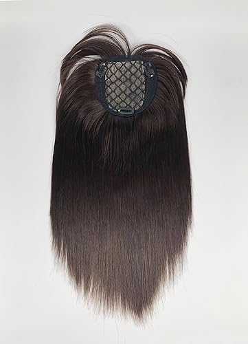 Miniatura 5 de Parte lateral de 13.8 in recta con clip en parte libre sintético cabeza superior postizo con flequillo lateral, peluca grande de base de desgaste de