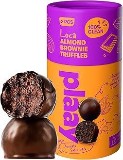 Almond Brownie Chocolate Truffles – Keto Dark Chocolate Snack – Gluten-Free, Vegan-Friendly with Rich Fudgy Texture for Guilt-Free, Anytime Smart Snacking – 30g