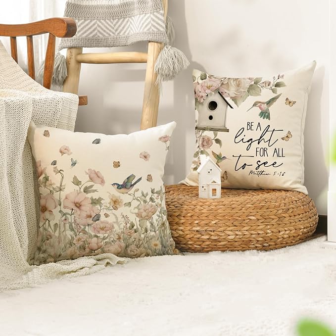 Set 4 Almohadas Poliéster 45.72 cm Decoración Primavera miniatura 6