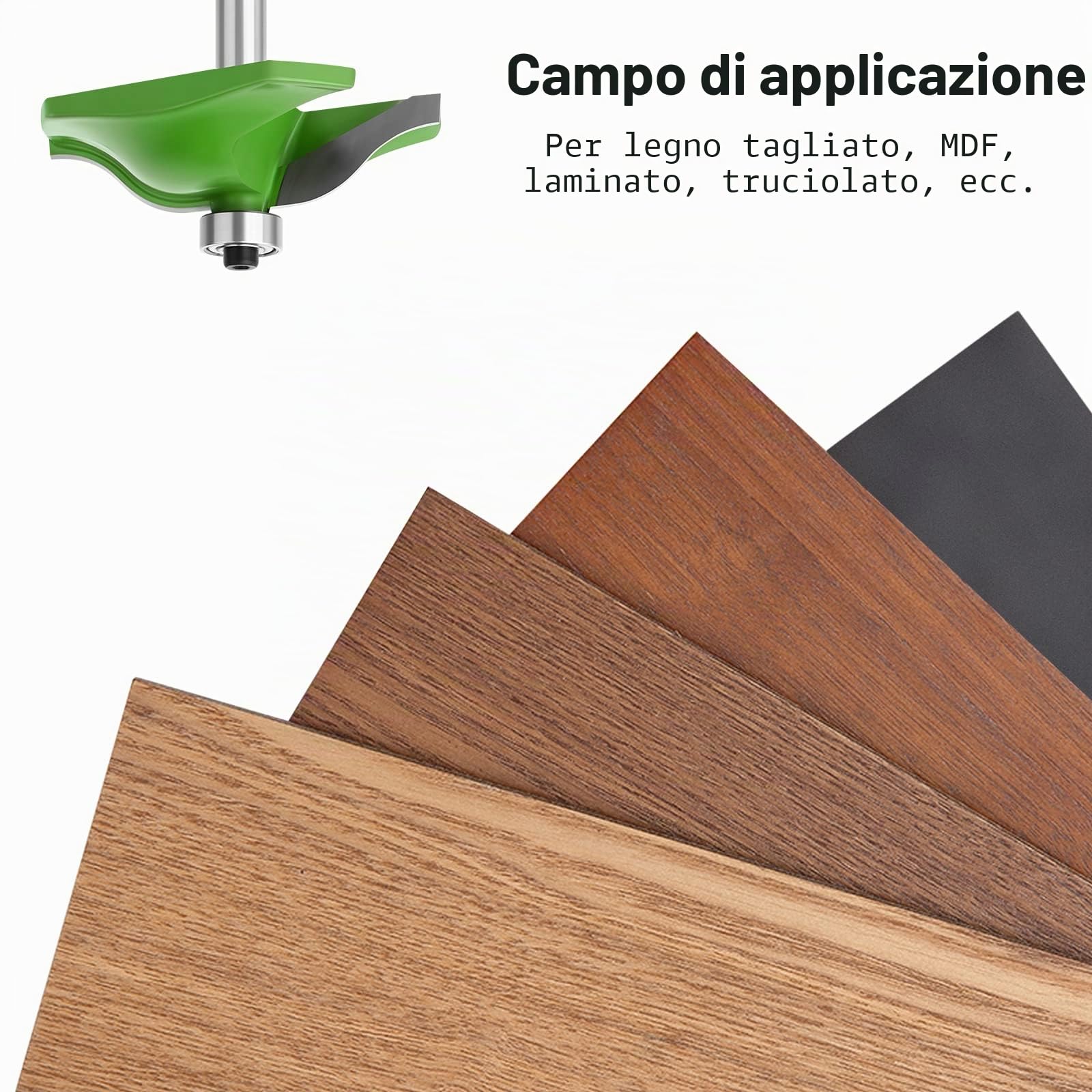 3 Pezzi Pannello Rialzato Porta Dell'armadio Router Bit Set 8mm Shank Strumenti di Fresatura per La Lavorazione del Legno, Fresa per Scanalatura del Router di CNC in Duro