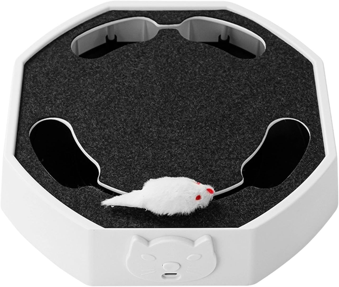 Giocattolo interattivo per gatti, gioco teaser con topo, dispositivo di arricchimento ricaricabile, palla da gioco con movimento, per casa, soggiorno, cucina, appartamento, area giochi, tempo da solo, utilizzo, esercizio, stimolazione, istinto di caccia