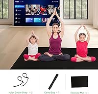 Vista 4 de Alfombrilla de ejercicio Gsmmatwin extra gruesa grande de 9 x 6 pies/8 x 6 pies/7 x 5 pies/6 x 4 pies (0.276 in) para gimnasio en casa, alfombrilla