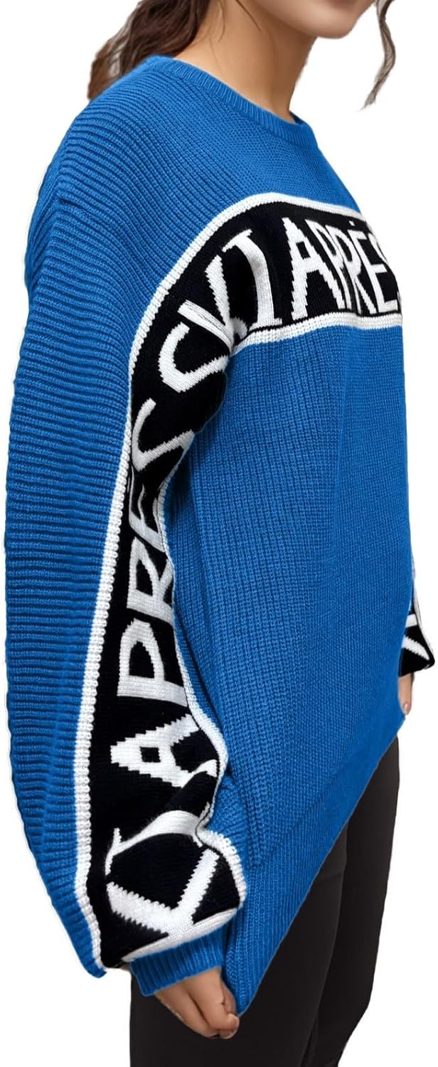 Sweaters for Women Trendy Crewneck Long Sleeve Apres Ski Sweater Tops 2025 Chunky Pullovers - Image 6