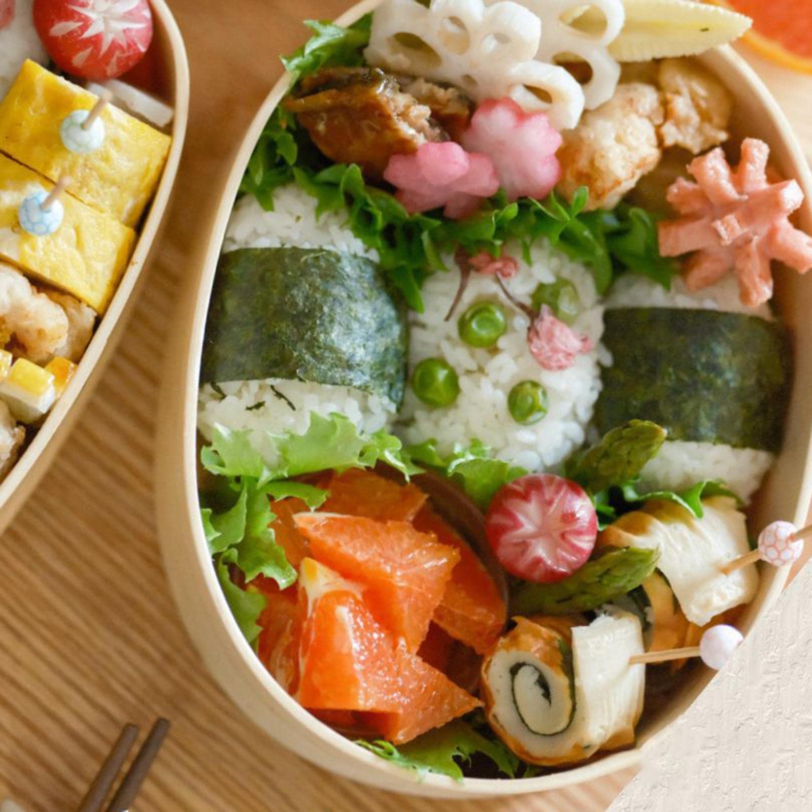 MERIGLARE Lot de 2 Boîtes à Lunch Japonaises à avec Couvercles, Portables pour Le Camping