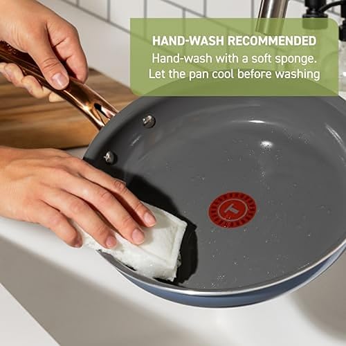 Miniatura 8 de T-Fal Preserve Ceramic, juego de utensilios de cocina antiadherentes de 13 piezas, apto para horno y asador hasta 350F, incluye olla de cocción