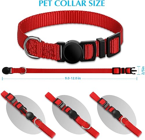 Miniatura 4 de 14 collares de identificación para cachorros, de nailon, suave, coloridos, ajustables, de seguridad, para cachorros, con gráficos de mantenimiento