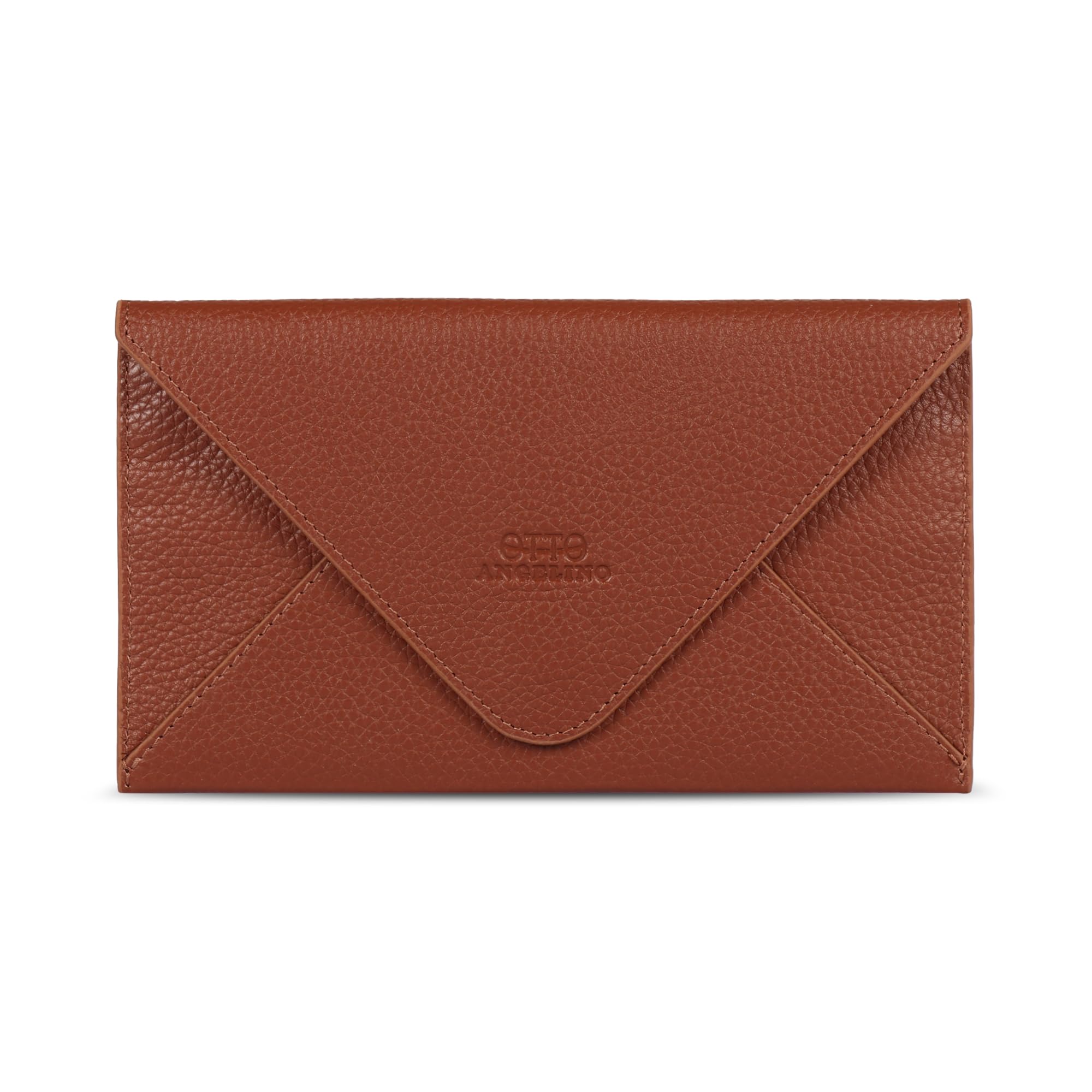 Otto Angelino Slim Genuine Leather Wallet Clutch - Multiple Slots Money, ID, Cards, Smartphone, RFID Blocking - Unisex