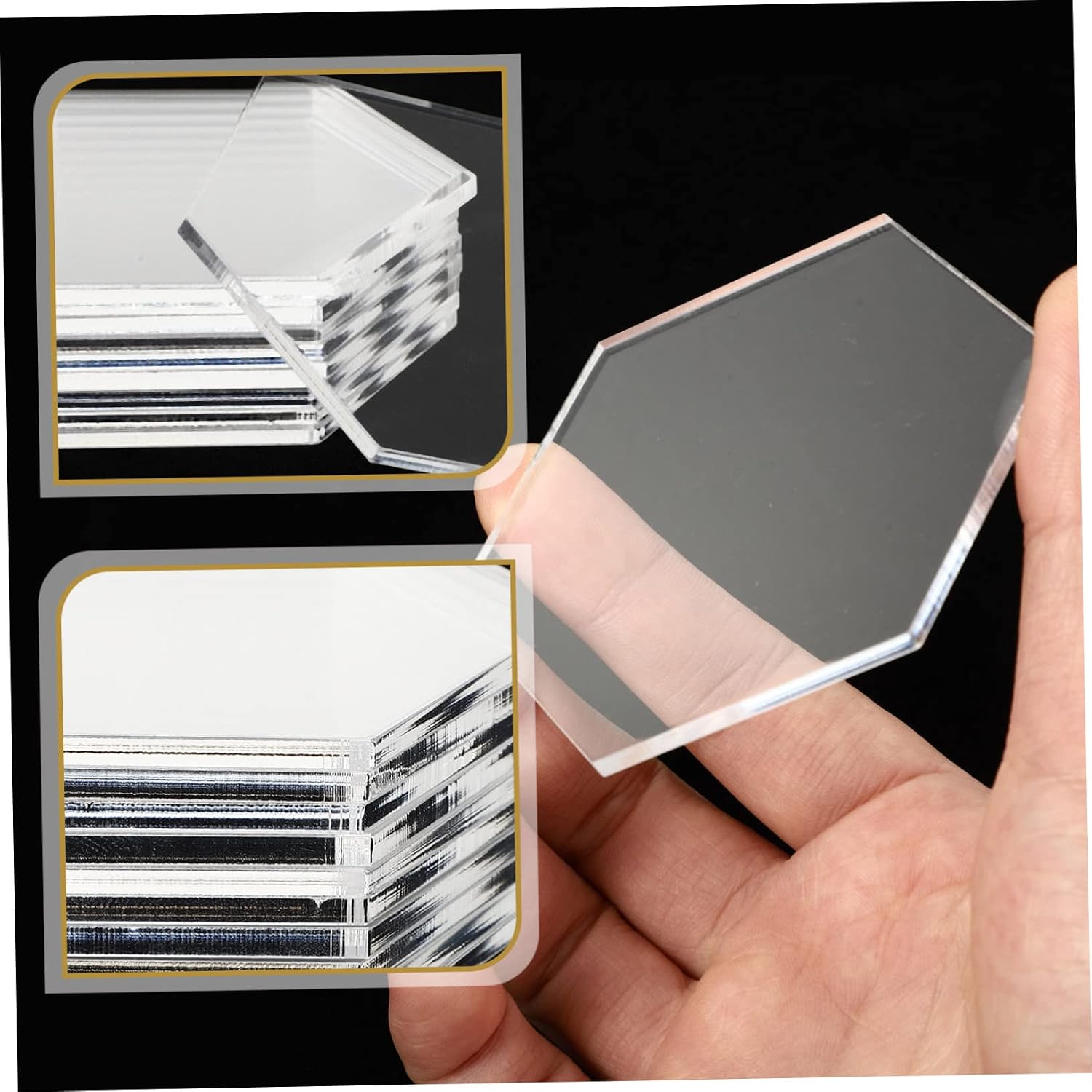 10pcs Acrylic Boards for Crafts Transparent for Painting and Home Decoration for Handmade Projects Thick