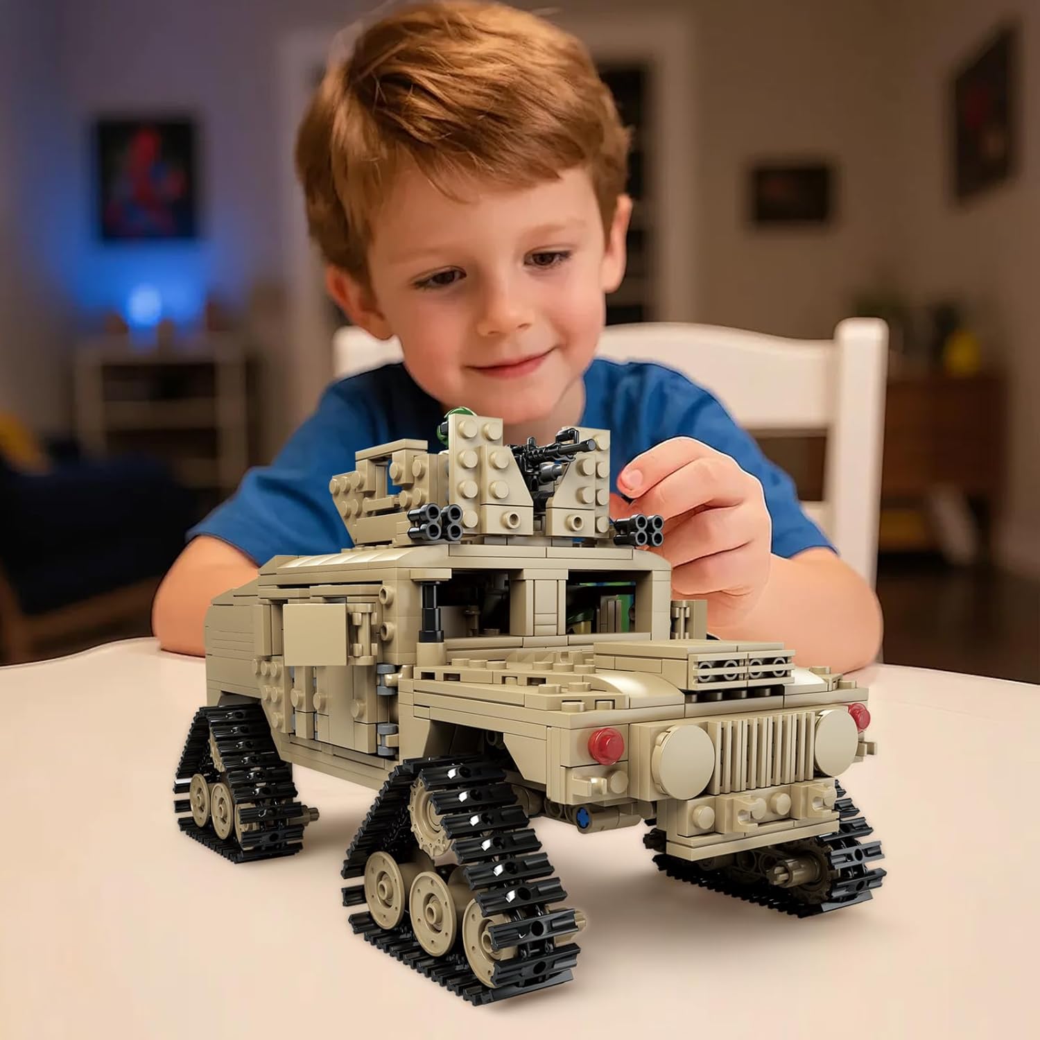 M1A2 Abrams Main Battle Tank Building Set,Collectible 2 in 1 Army Tank Model Kit,1463-Pieces Military Building Blocks for Adults,Gift Ideal for Military Enthusiasts 10000