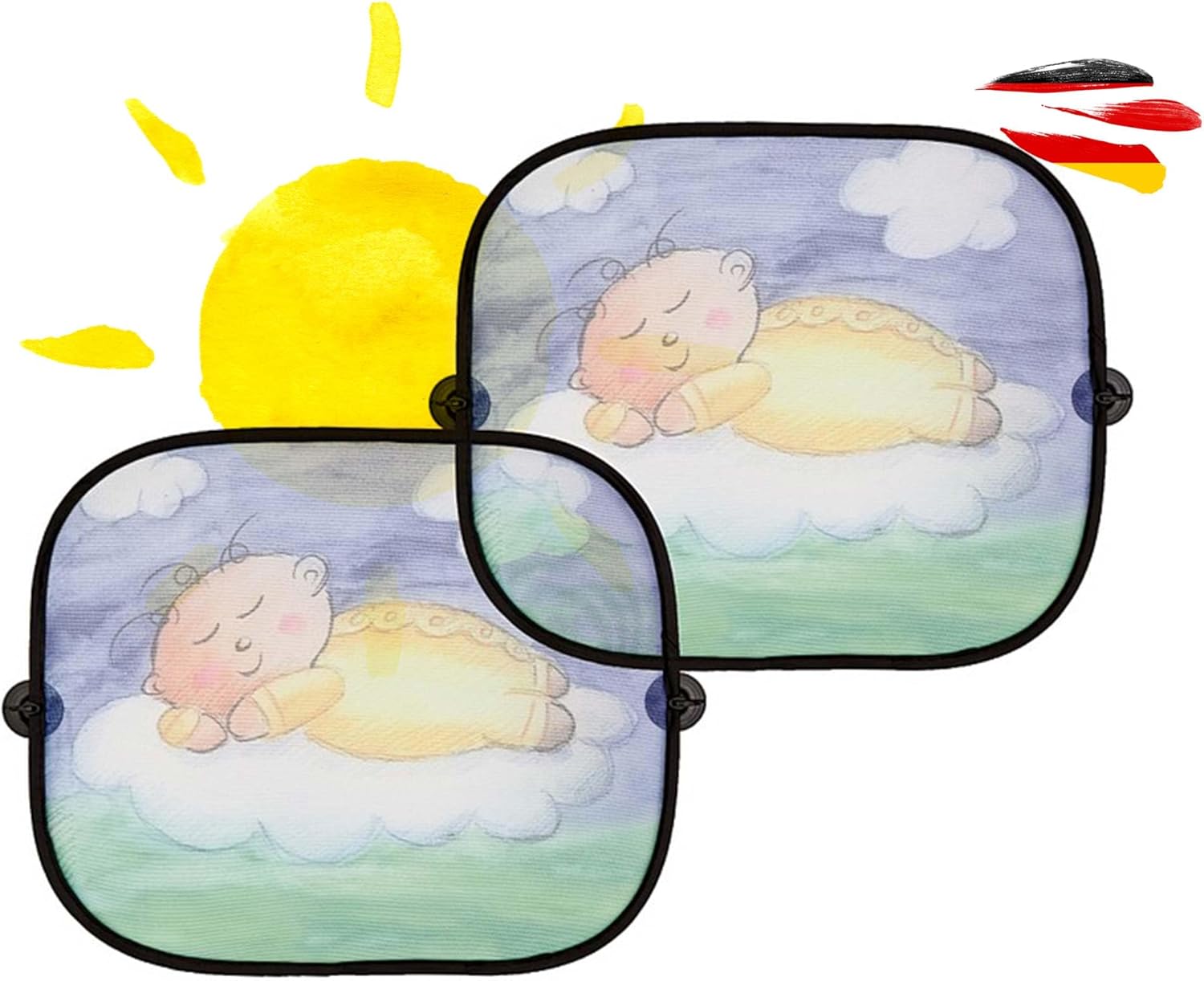 Auto Sonnenschutz Für Babys - Mit Süßen Waldtier-Motiven & UV Schutz