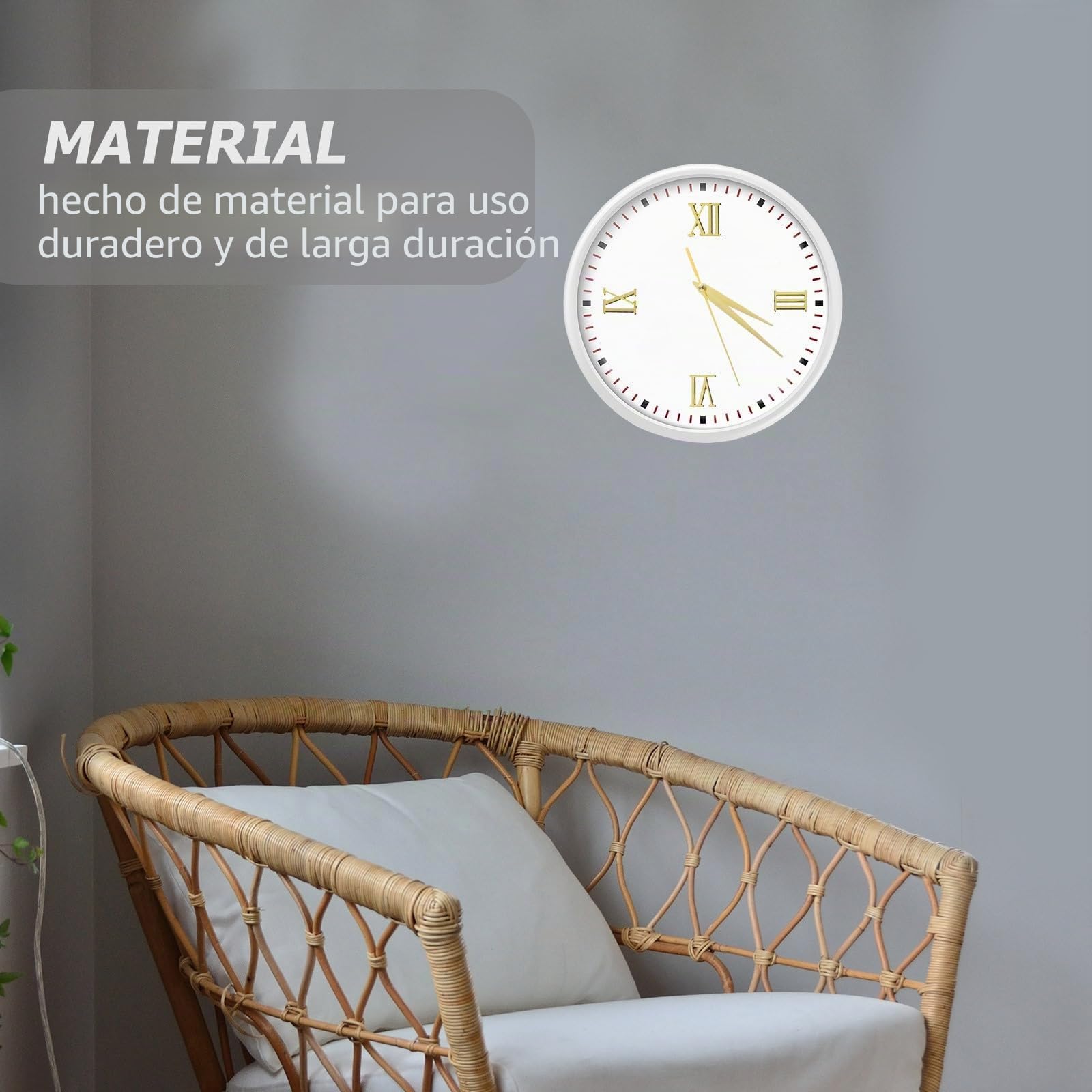 Uonlytech 1 Juego de números de Reloj Digital DIY, Reloj de Pared Grande, Kit de Agujas para Relojes de Cuarzo, Juego de números Romanos, Reloj de Barrido, Kit de Motor, Relojes de Pared, manecillas