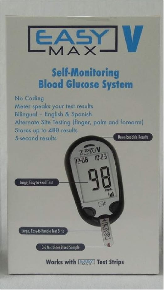 Easymax SelfMonitoring Blood Glucose System Meter Kit With 50 Test