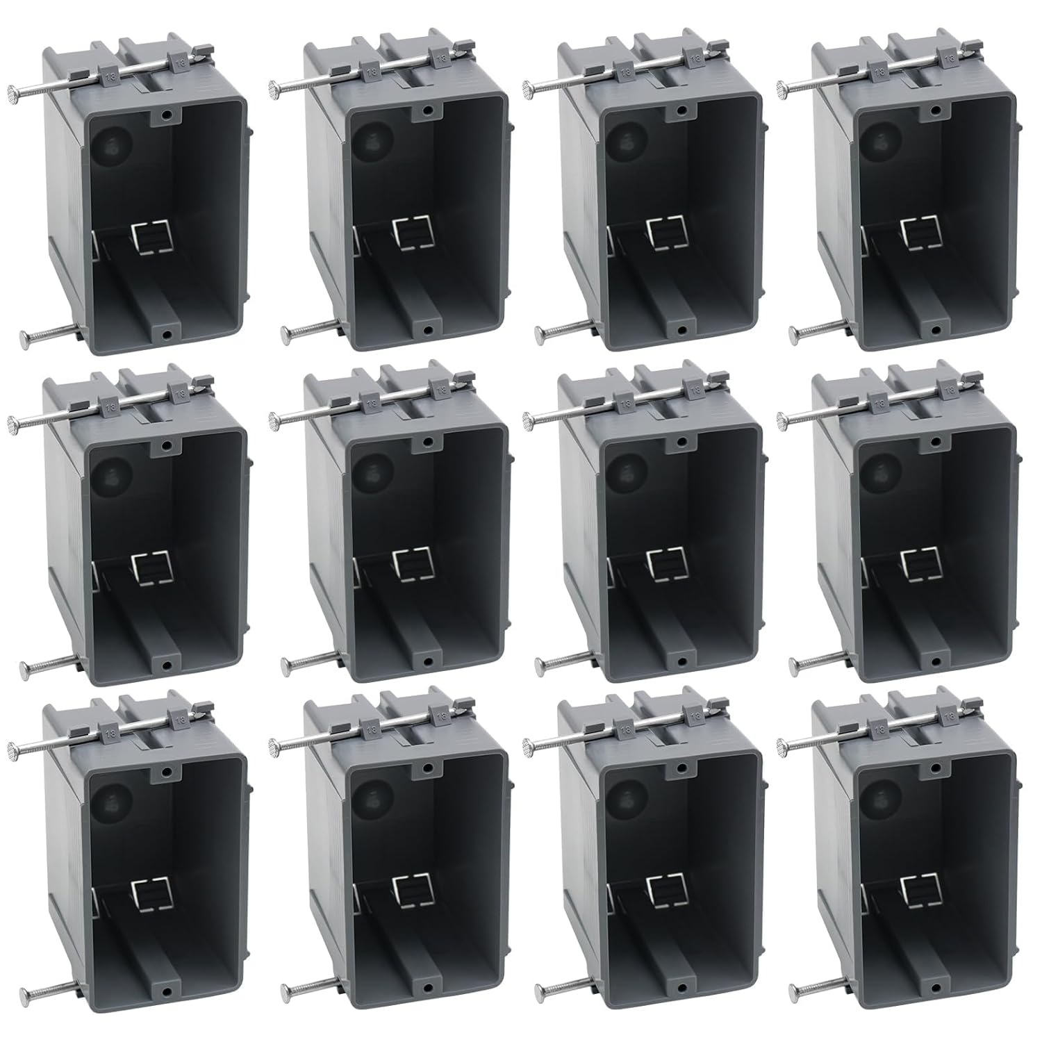 New Outlet Box 12 Pcak,New Work Box 1 Gang Deep for House Decoration and Electrical Installation,New Work Electrical Box 1 Gang Extra Deep.