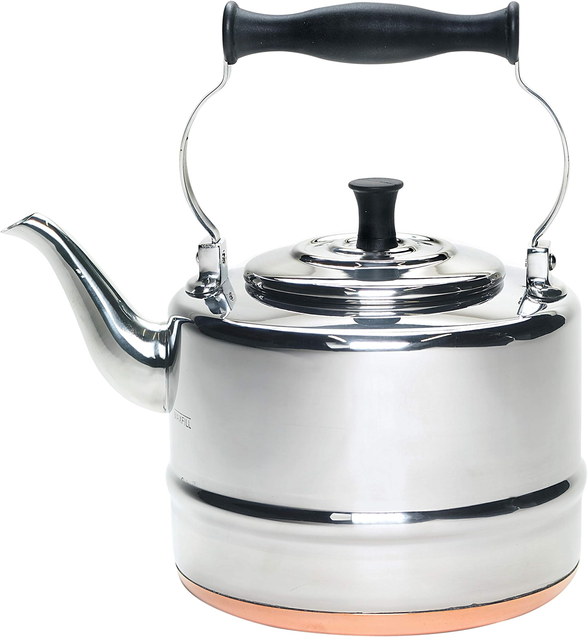 Simplex Tea Kettle Buckingham No 3 Solid Copper Chrome