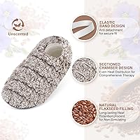 Vista 10 de SUZZIPAD Pantuflas para microondas y calentador de pies para cama, pantuflas térmicas para microondas para mujeres y hombres, calentadores de pies