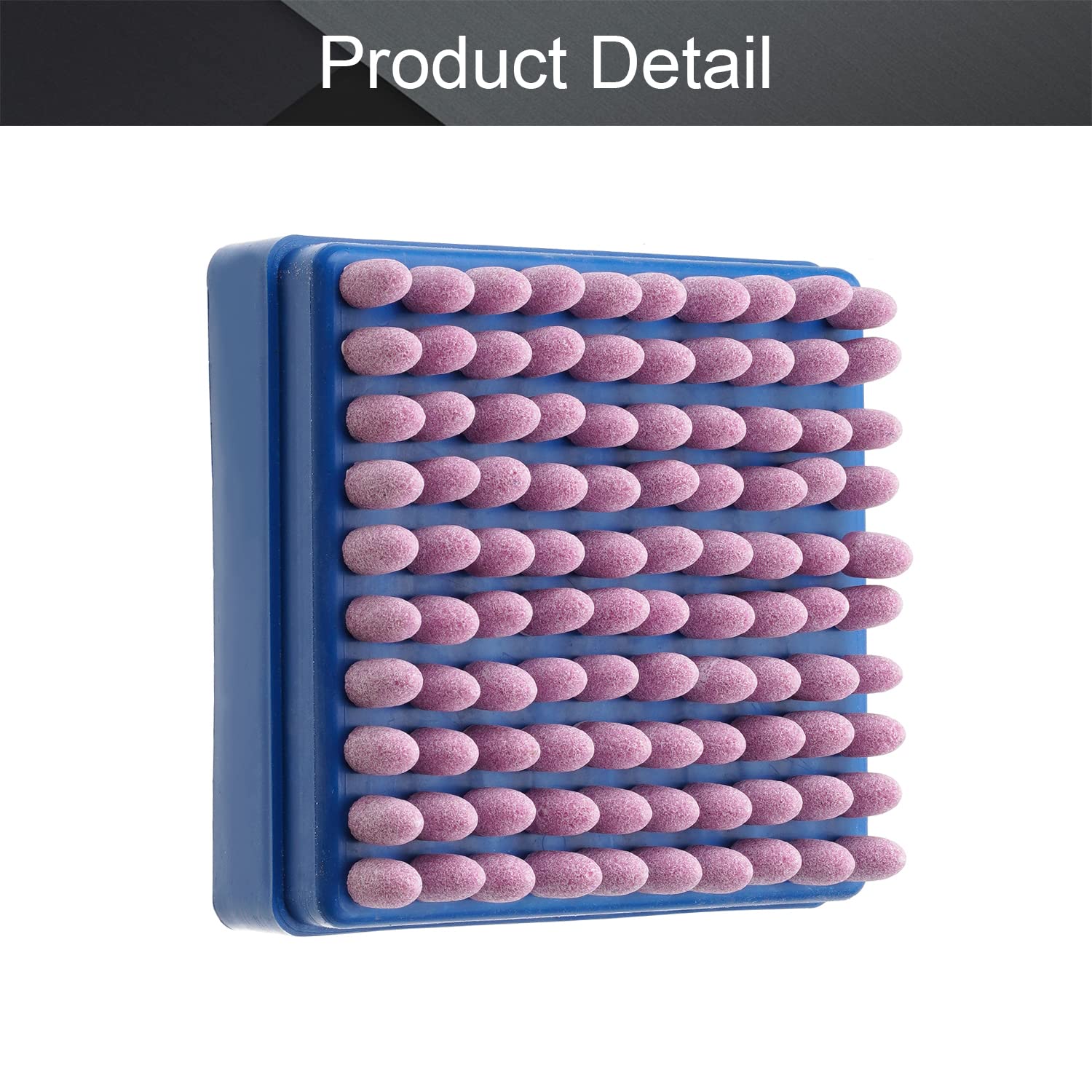 Utoolmart Schleifsteinspitzen, Kegel, Korund, Pfirsichspitze, 3 mm Schaft, 1 Box