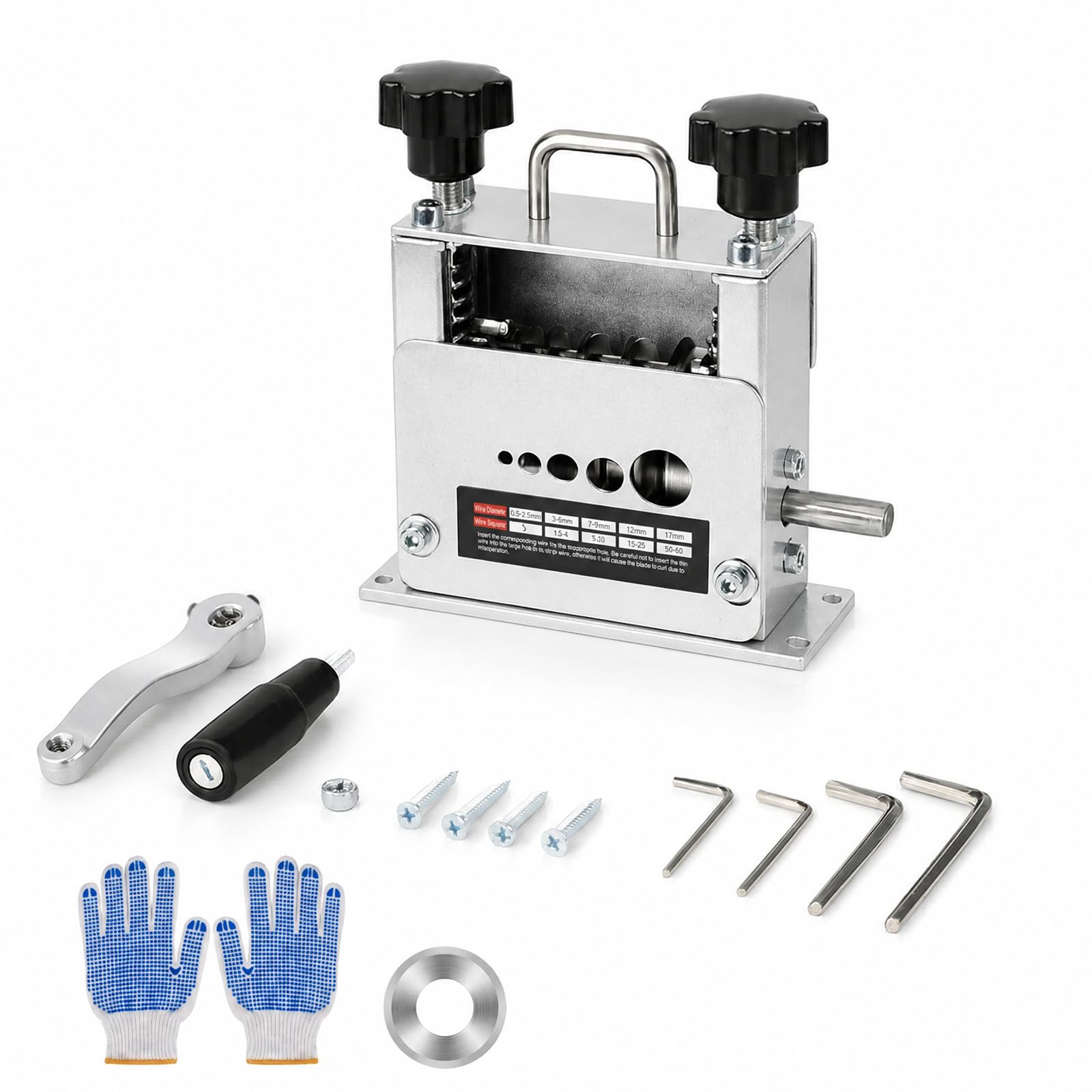 Macchina Spela Cavi Elettrici, Macchina Spellacavi con Deflettore Semi-Avvolto e Maniglia Superiore, Può Spelare Cavo a Coppie Twistate, 0,5-17 mm Spela Cavi Elettrico, Macchina Spellacavi Elettrica