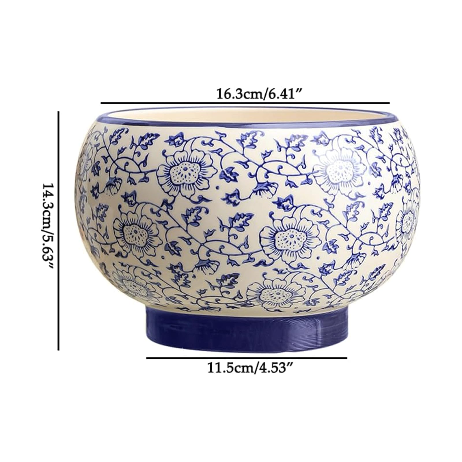Blumentöpfe für Pflanzen, Porzellan, Pflanzgefäß, Keramik, moderne Glasur, Sukkulenten-Übertopf mit Ablaufloch, runder Blumentopf für drinnen und draußen, Kräuterschlange, Pflanzen, Pflanzenliebhaber