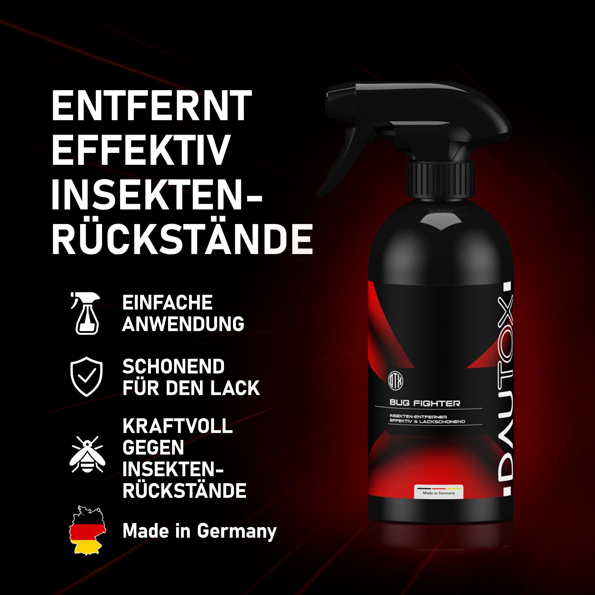 DAUTOX® Auto Reinigungsset – Autopflege Set für Innenraum & Außenbereich | Fahrzeugpflege Komplett- & Startersets | verschiedene Setgrößen (Außenpflege PRO Set | 4-teilig)