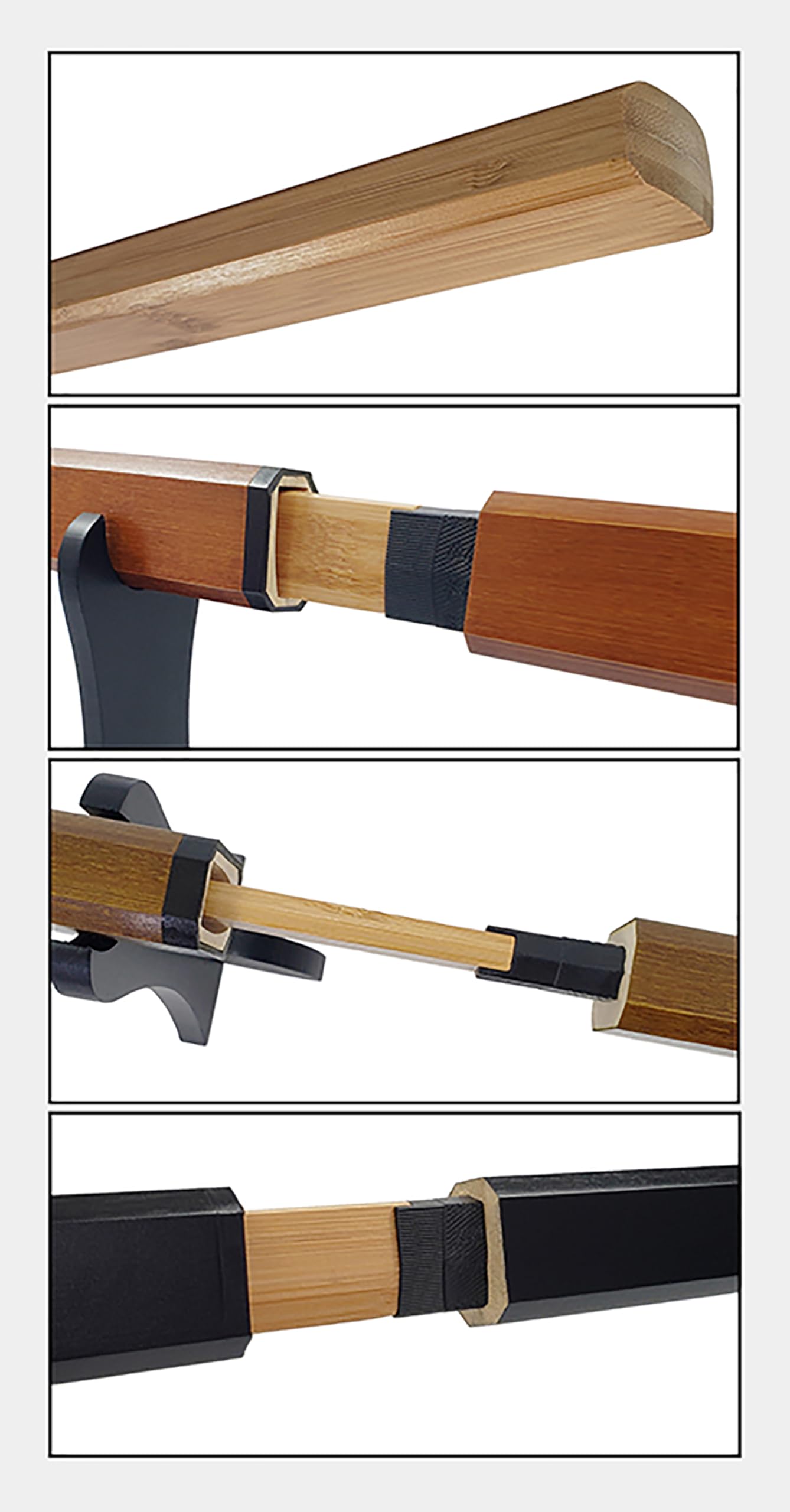 Bokken Hecho a Mano Katana de Madera con Vaina 100 cm Espada Recta de Bambú