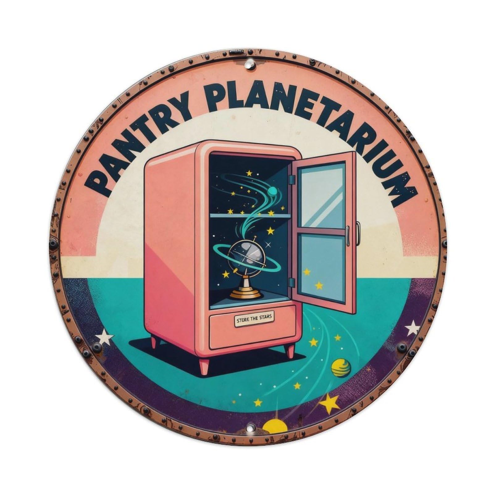 Pantry Planetarium Sign Metal Tin Sign Plaque