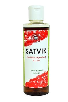 Satvik Regular Hair Oil For Hair Growth With Ancient Vedic and Modern Herbs, Non-sticky & Odour-free Hair Growth Oil To Control Hairfall (200 ml)
