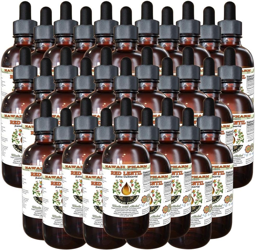Red Lentil (Lens Culinaris) Tincture Dried Seed Liquid Extract, Red Lentil, Herbal Supplement 20x4 oz