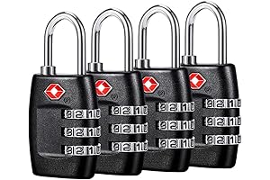 TSA Luggage Locks (4 Pack) - Secure Your Travel with Approved 3-Digit Combination Locks