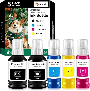 Compatible Ink Replacement for T504 T504BK T504C T504M T504Y Ink Bottle