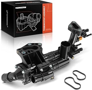 A-Premium Engine Coolant Thermostat Housing Assembly with Seal Compatible with Kia Sorento 2014-2018, Sedona 2015-2018, Cadenza 2014-2016 & Hyundai Santa Fe 2013-2018, Santa Fe XL 2018-2019, Azera