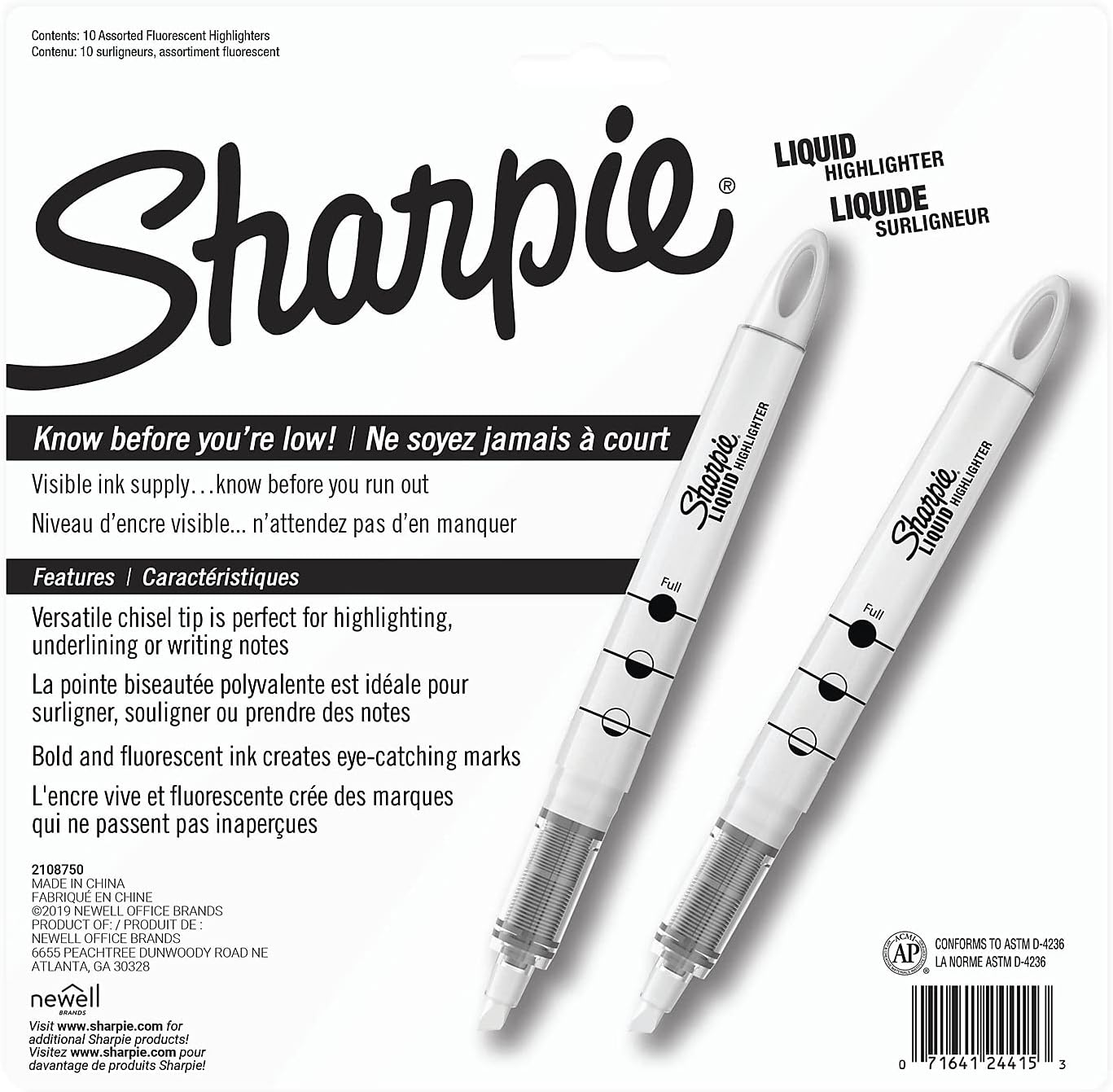 SAN24415PP - Sharpie Pen-Style Liquid Highlighters : Office Products