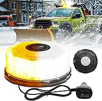 Vista 11 de 1 pieza luz de baliza ámbar, 96 luces LED magnéticas de baliza estroboscópica intermitente de seguridad, precaución, advertencia y emergencia