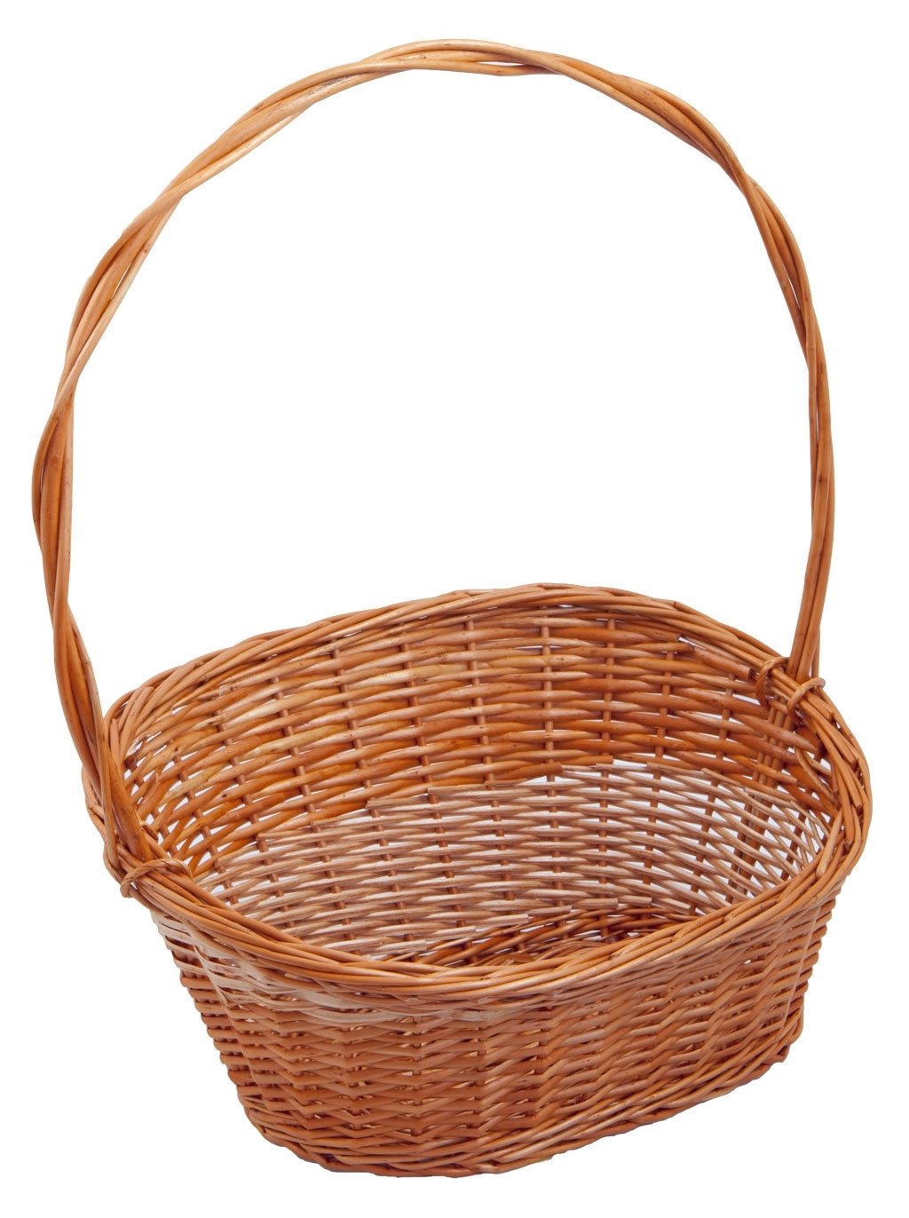 Geschenkkorb Schräg oval, braun, T 34cm x B 45cm x Hv 12cm x Hh 21cm