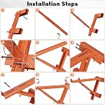 Ladder Jacks for Scaffolding Platform 2-Pack, Heavy-Duty Steel Ladder Jacks Scaffold Bracket, 350 lbs Capacity, Two-Rung Short Body Extension Ladder Jack for Roofing, Painting & Jobsite Use
