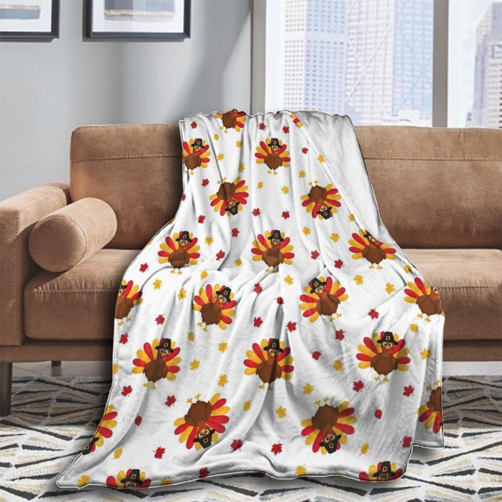 Oudrspo Throw Blanket for Couch Soft Skull and Crossbones Blankets and Throws for Sofa