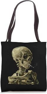Vincent Van Gogh Skull With Cigarette Skeleton anti-smoking Tote Bag