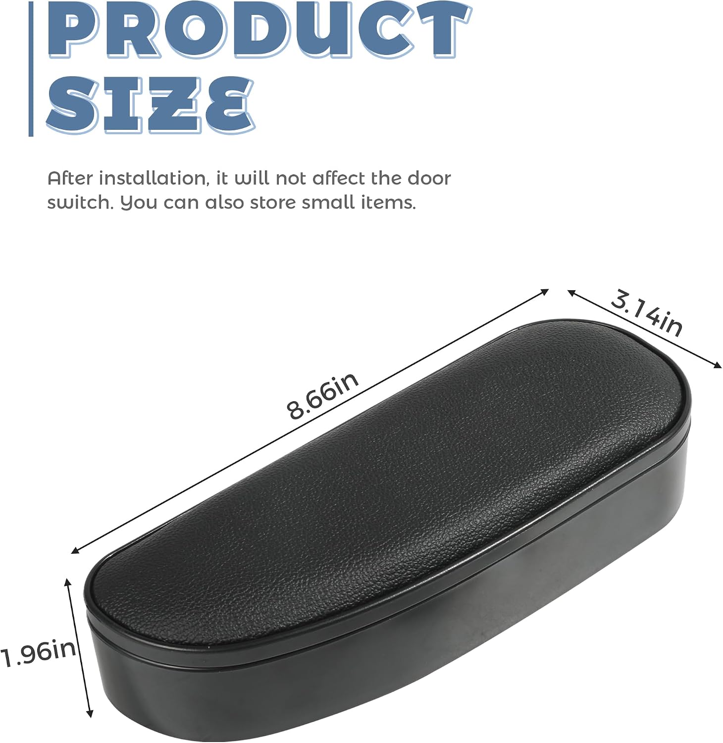 Armrest Cushion,Car Accessories Arm Rest Pads,Auto Side Door Armrest Pillow Relieve Driver Arm Fatigue,Soft Aoto Armrest Pillow with Storage Box,Suitable for Most Cars,Trucks,SUVs,RVs (Black)