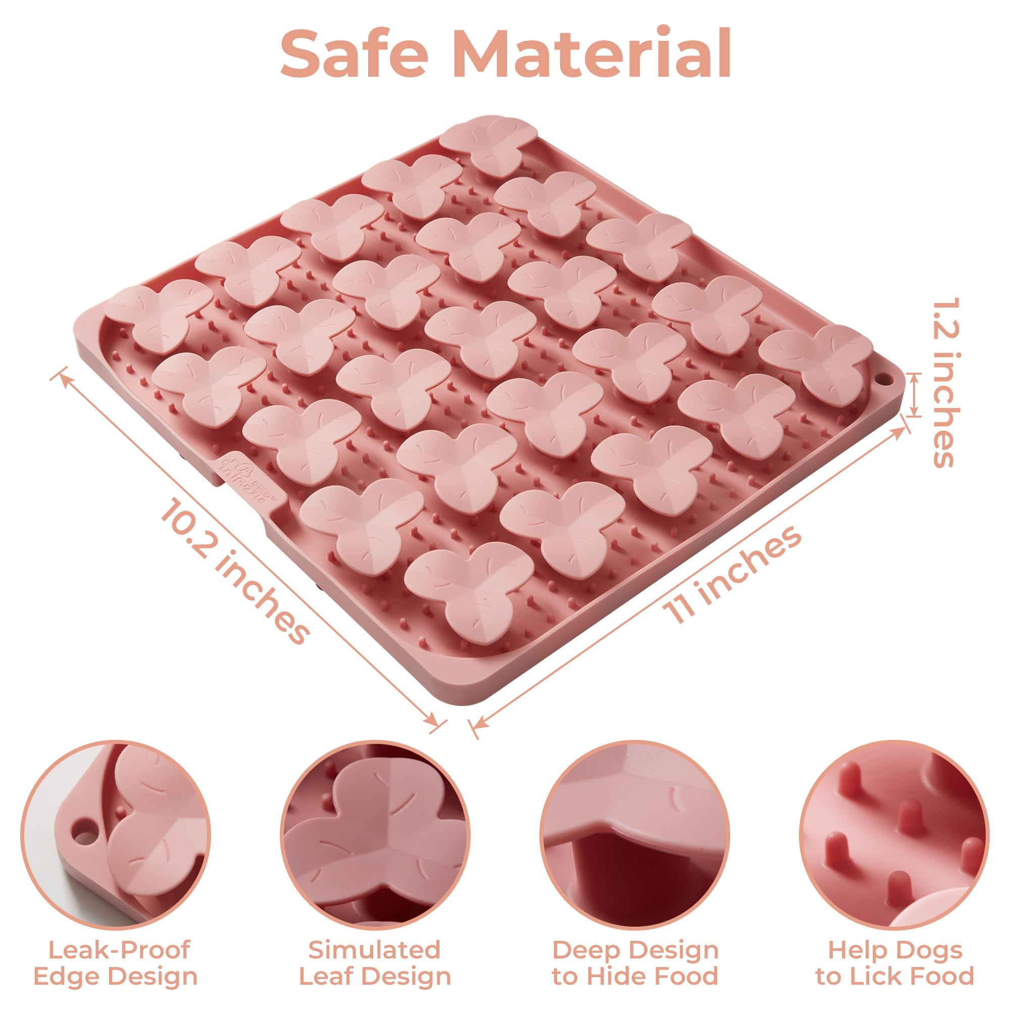 Puzzle Feeder Mata do przytulania dla psów, mata do lizania dla psów, aby spowolnić jedzenie, zabawki dla psów puzzle, zabawki dla dużych i średnich ras, silikonowe miski dla psów do suchej, mokrej,