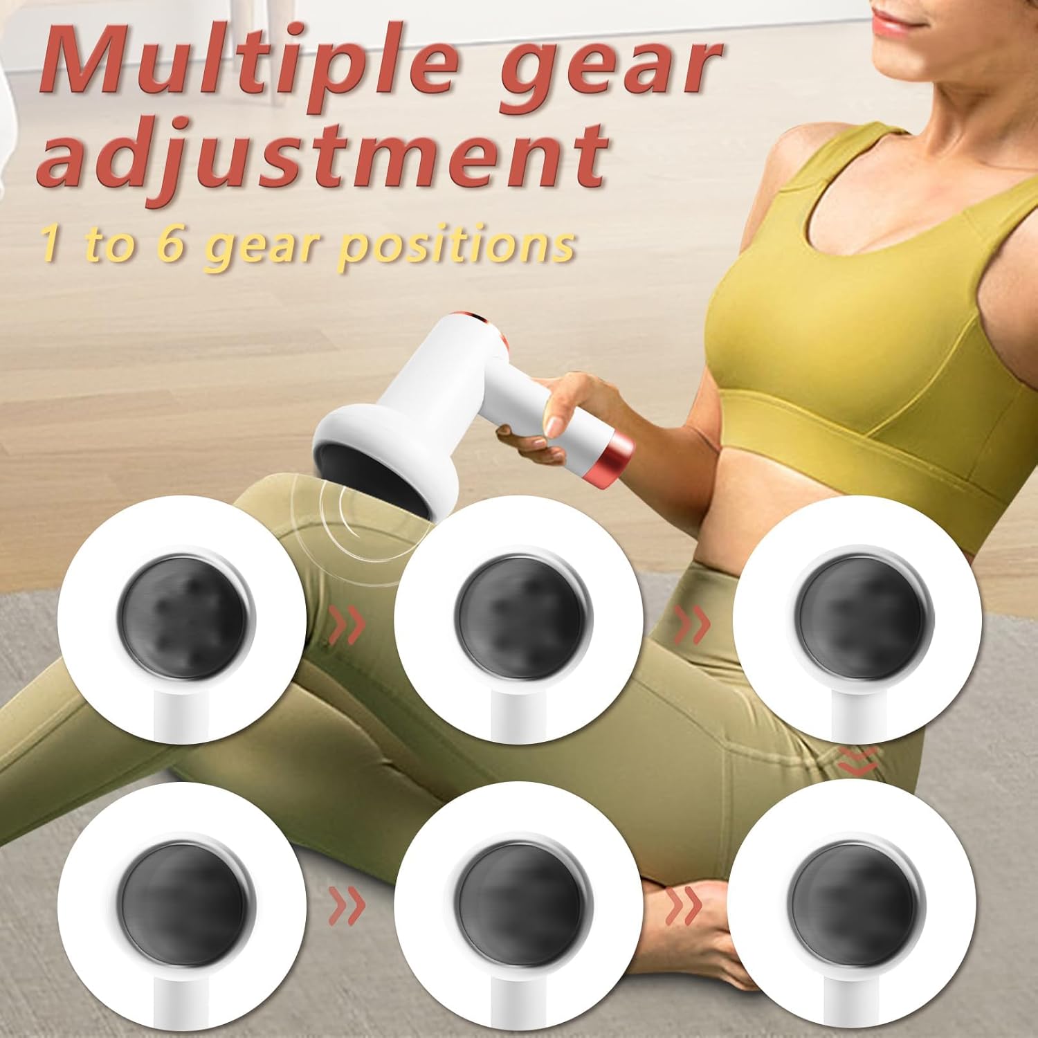 Teriffe Cellulite Massage Body Sculpting Machine, 6 Adjustable Intensity Electric Deep Tissue Massage Massage Cellulite Remover 5 washable pads with toning pets, legs, hands and thighs